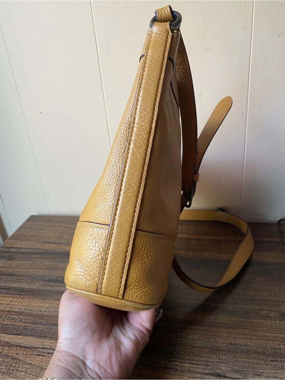 Coach Pebbled Leather Bucket Bag